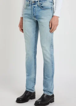 Selvedge straight-leg denim jeans