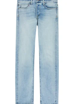 Selvedge straight-leg denim jeans
