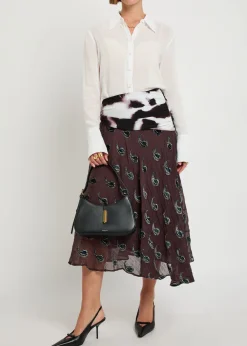 Semi-sheer crepe-georgette shirt