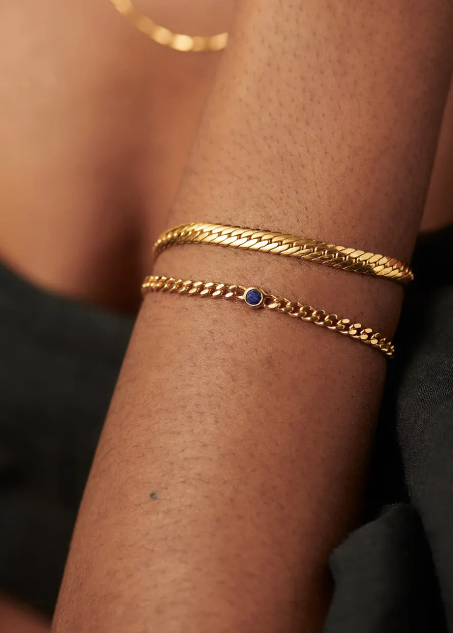 September Birthstone 18kt gold vermeil bracelet