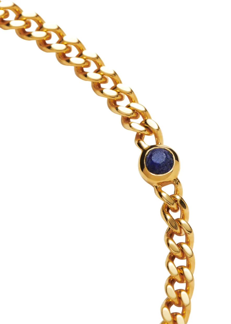 September Birthstone 18kt gold vermeil bracelet