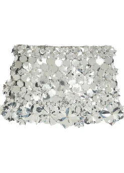Sequin-embellished linked metal mini skirt