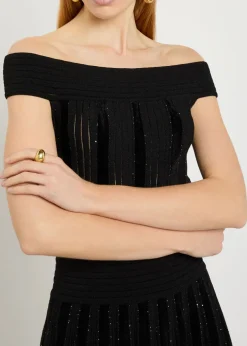 Sequin-embellished stretch-knit top