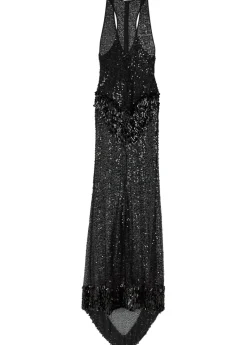 Sequin-embellished tulle gown