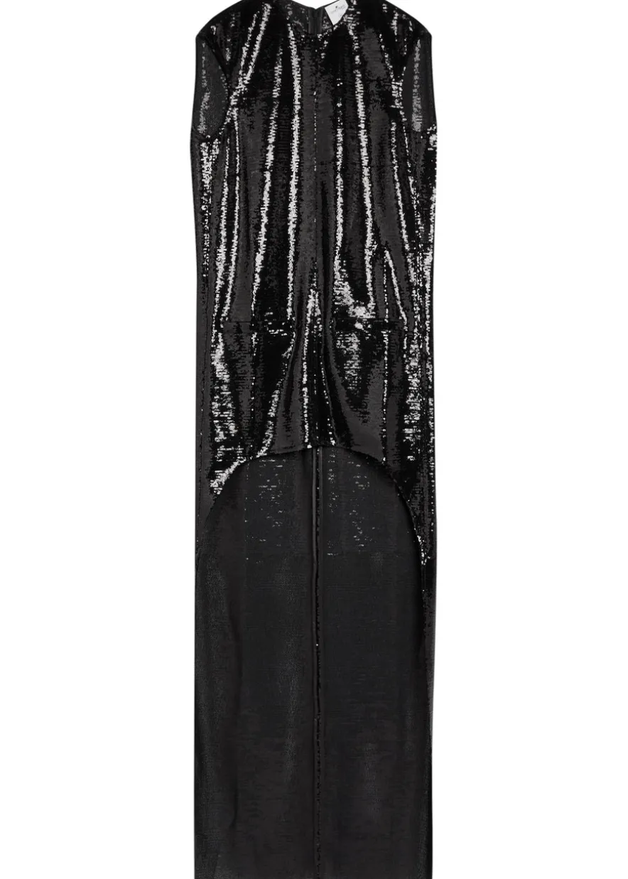 Sequin-embellished tulle mini dress