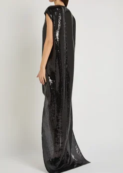 Sequin-embellished tulle mini dress