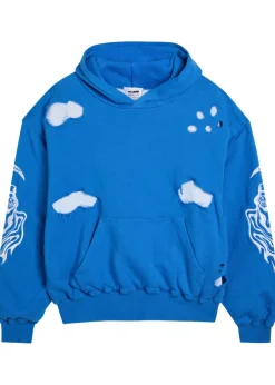 Serenity Reaper distressed detailed hooded cotton sweatshirt