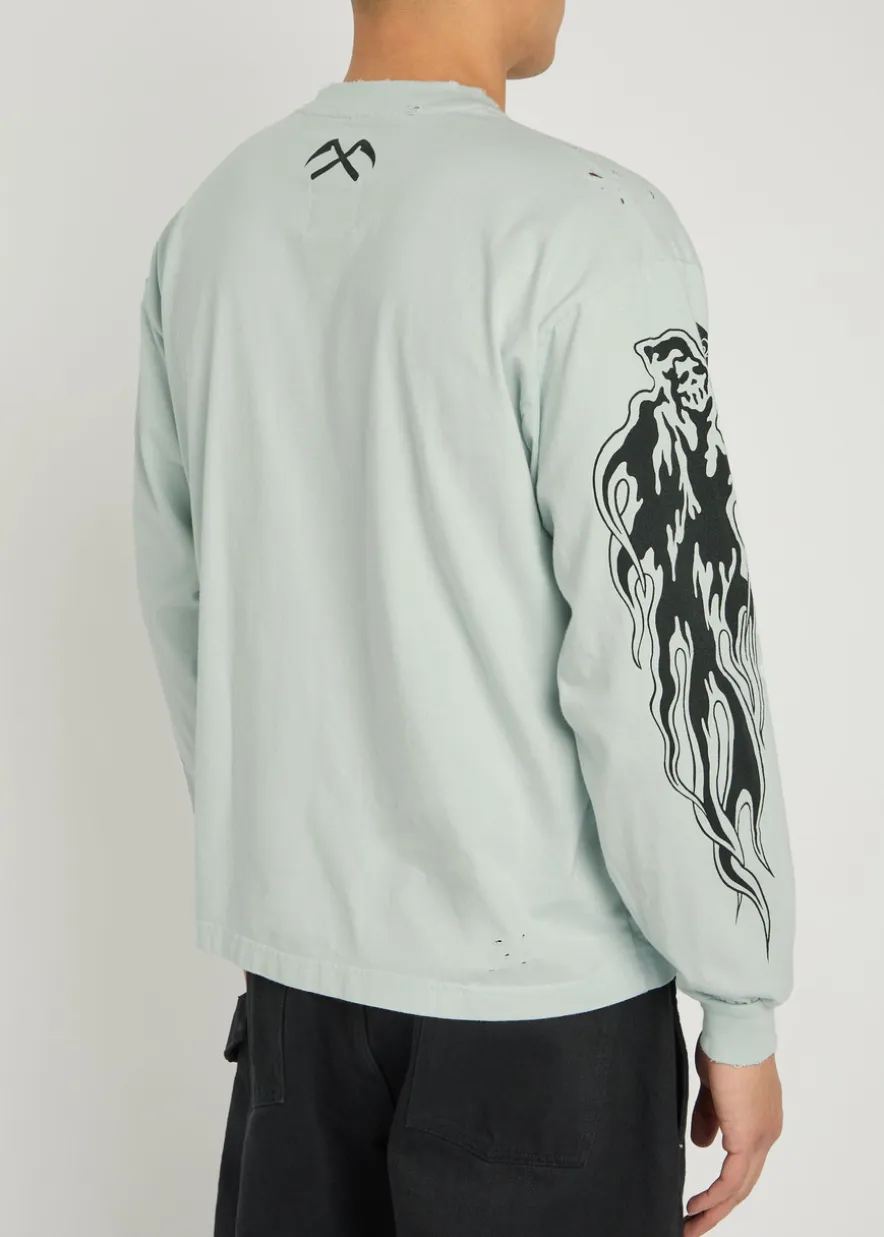 Serenity Reaper printed long sleeve cotton top