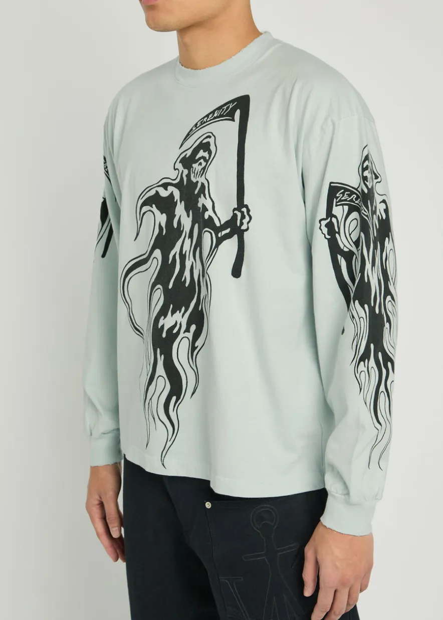 Serenity Reaper printed long sleeve cotton top