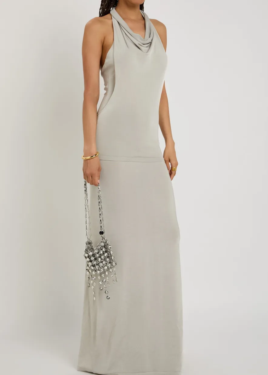 Sereno halterneck knit maxi dress