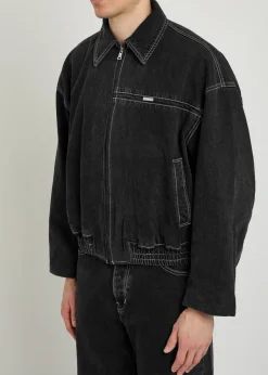 Shadowstitch denim bomber jacket