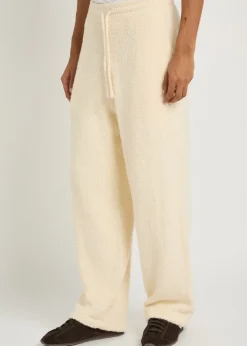 Shaggy textured cotton-blend sweatpants