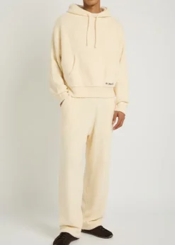 Shaggy textured cotton-blend sweatpants