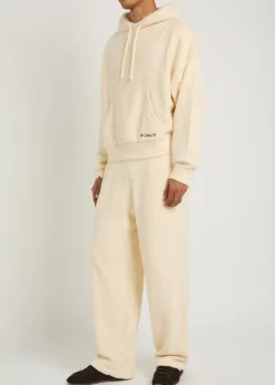 Shaggy textured cotton-blend sweatshirt
