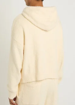 Shaggy textured cotton-blend sweatshirt