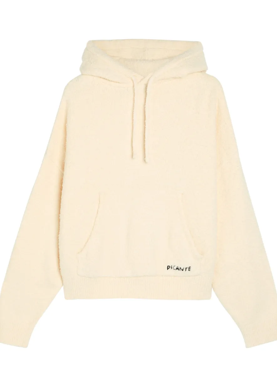Shaggy textured cotton-blend sweatshirt