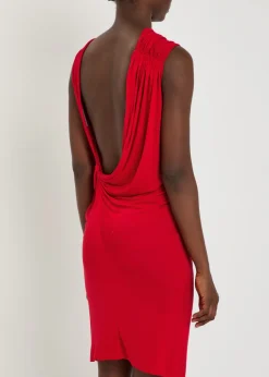 Shailee draped jersey mini dress