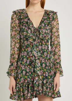 Shalyn floral chiffon mini dress