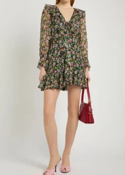 Shalyn floral chiffon mini dress