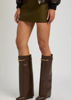 Shark 95 leather knee-high boots