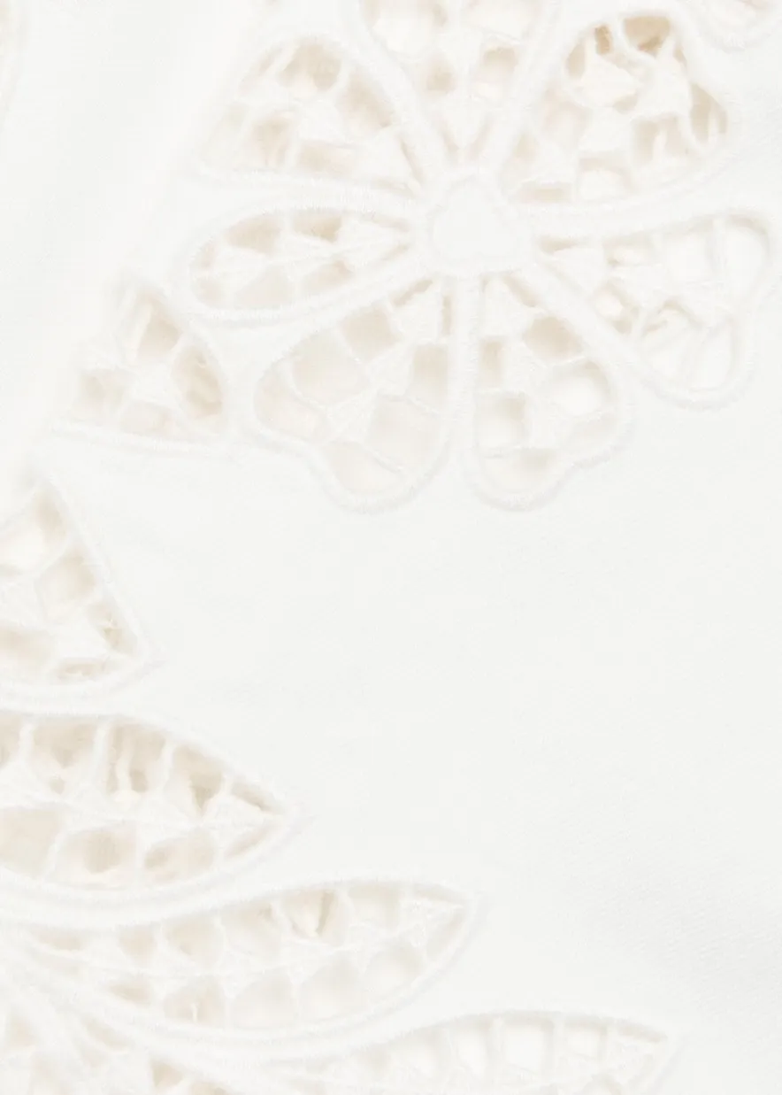 Shea embroidered straight-leg jeans