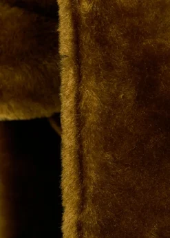 Shearling sash belt