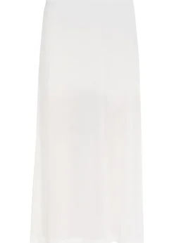 Sheer fine-knit midi skirt