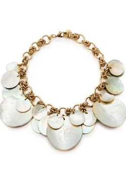 Shell Disc pearl necklace
