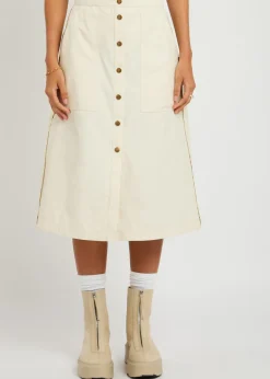 Shell midi skirt