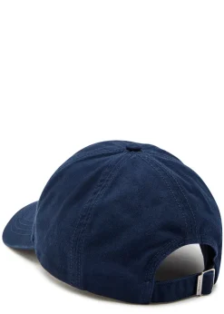 Shield logo-embroidered cotton-twill cap