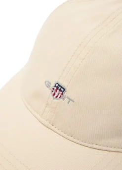 Shield logo-embroidered cotton-twill cap