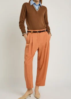 Shirt-effect wool jumper