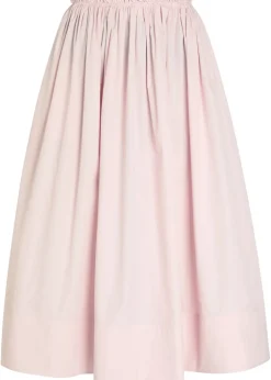 Shiva cotton-poplin midi skirt