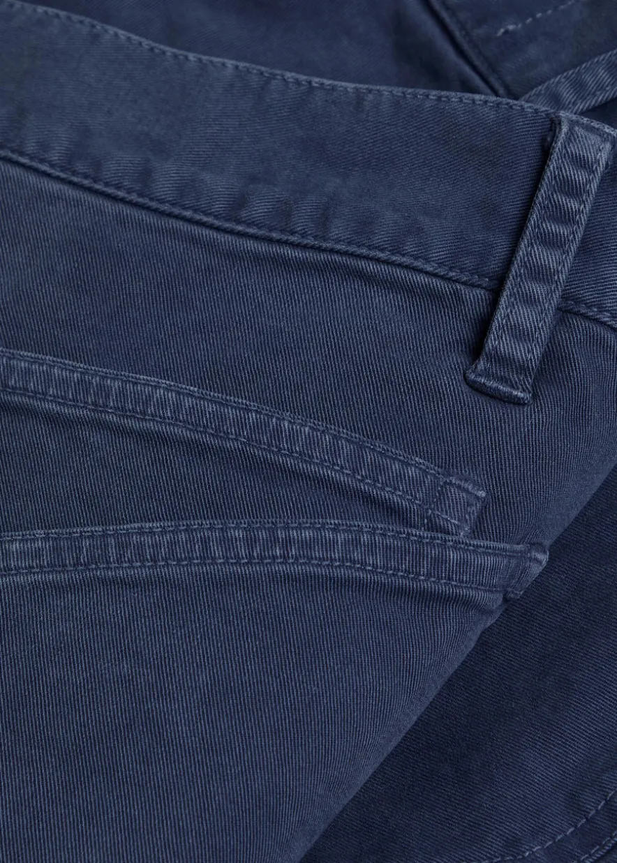 Shon barrel-leg stretch-cotton trousers