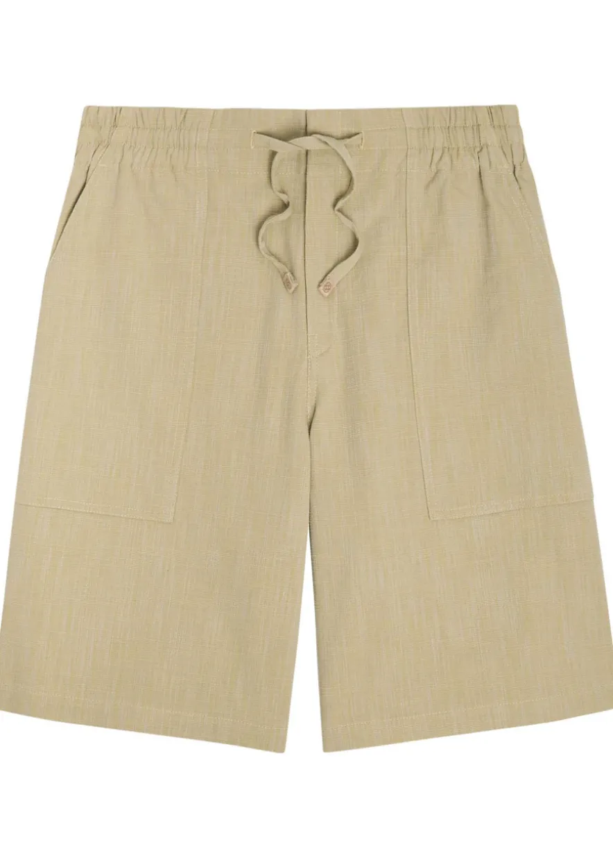 Short Elastiqué textured canvas shorts