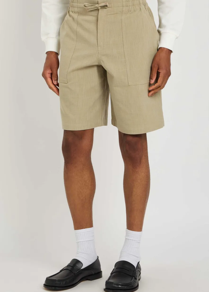 Short Elastiqué textured canvas shorts
