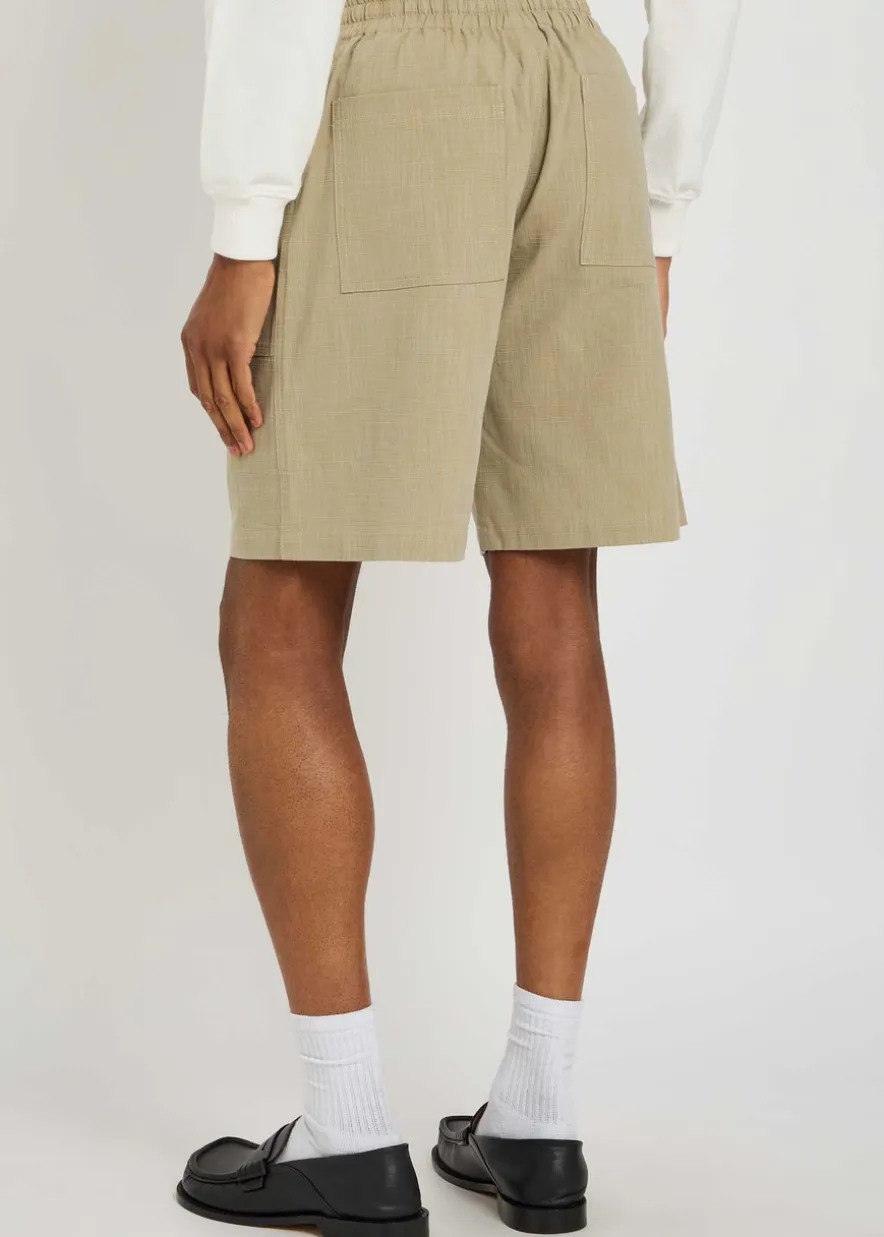 Short Elastiqué textured canvas shorts
