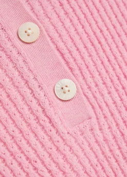 Shrunken cashmere polo shirt