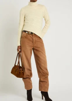 Sidney cable-knit wool-blend jumper