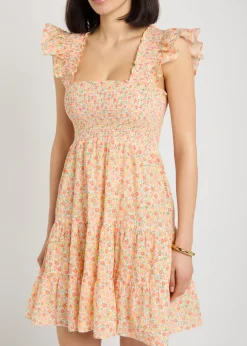 Sidney floral-print cotton mini dress