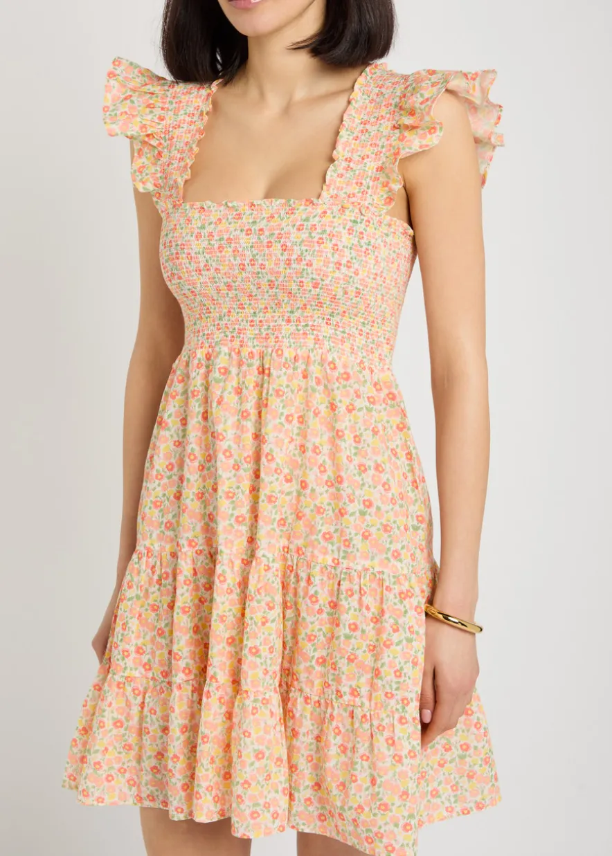 Sidney floral-print cotton mini dress