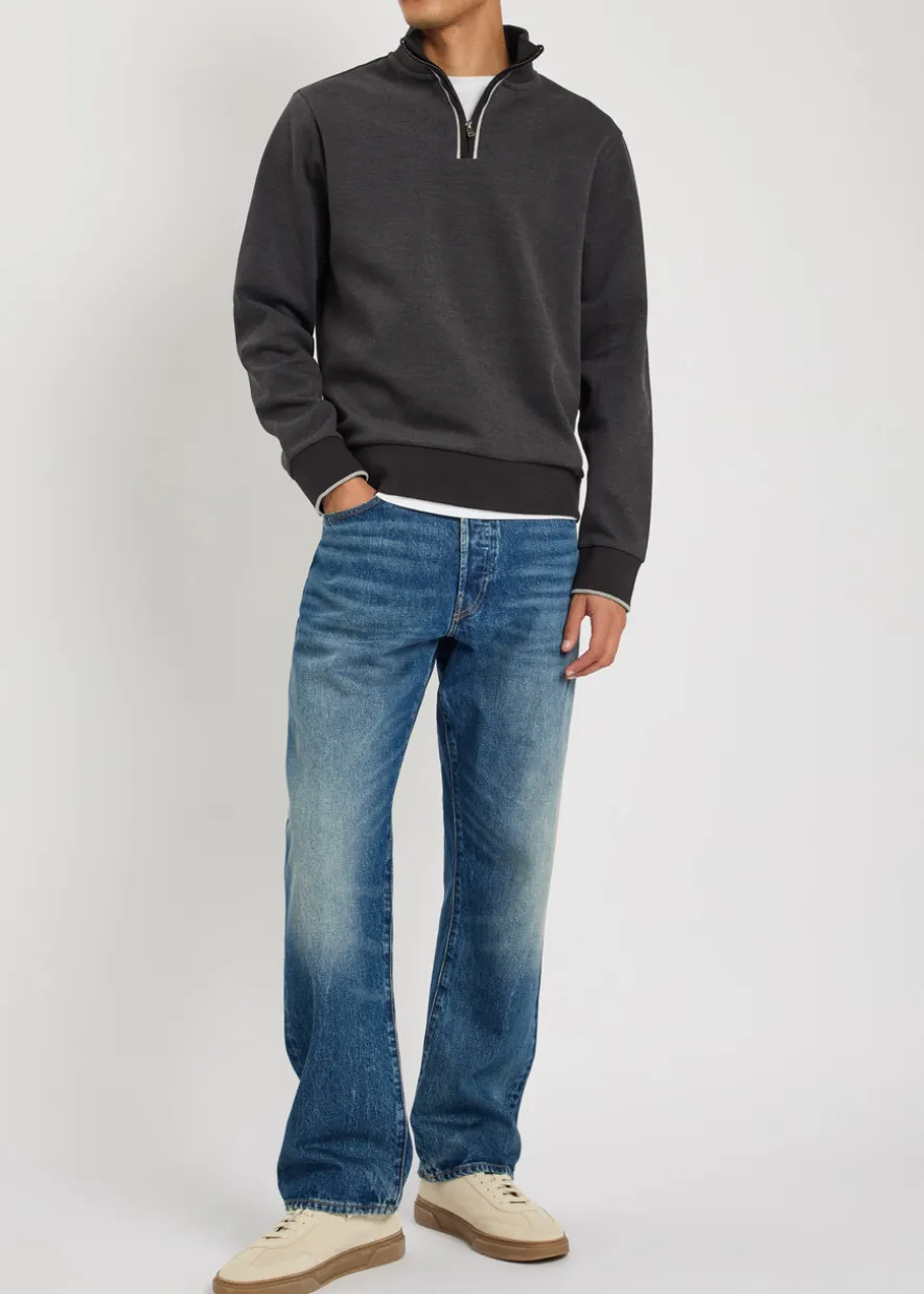 Sidney half-zip cotton jumper