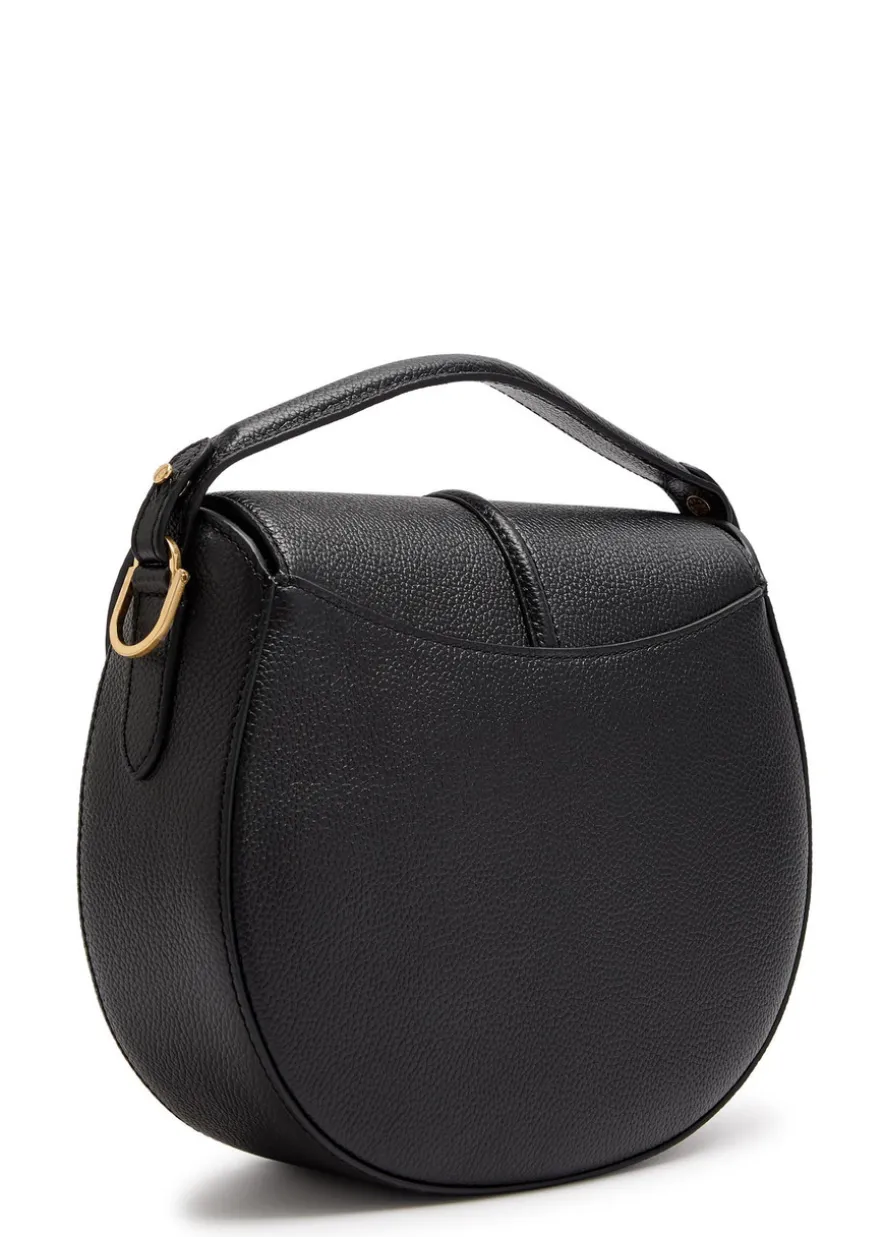 Siena grained leather saddle bag