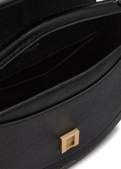 Siena grained leather saddle bag