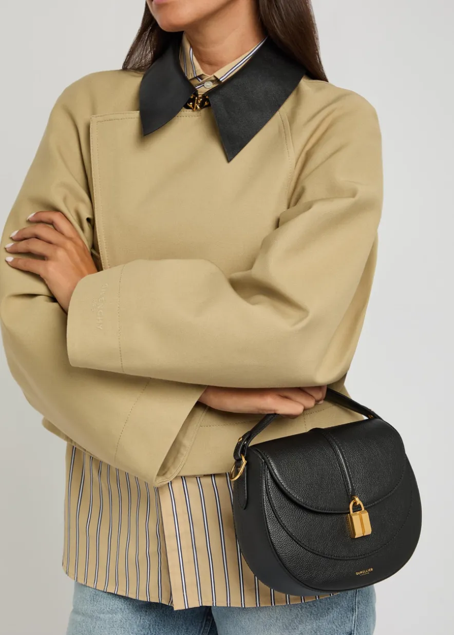 Siena grained leather saddle bag