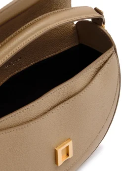 Siena grained leather saddle bag