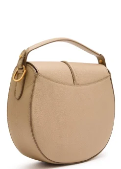 Siena grained leather saddle bag
