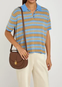 Siena grained leather saddle bag