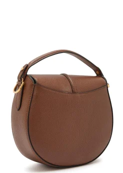 Siena grained leather saddle bag
