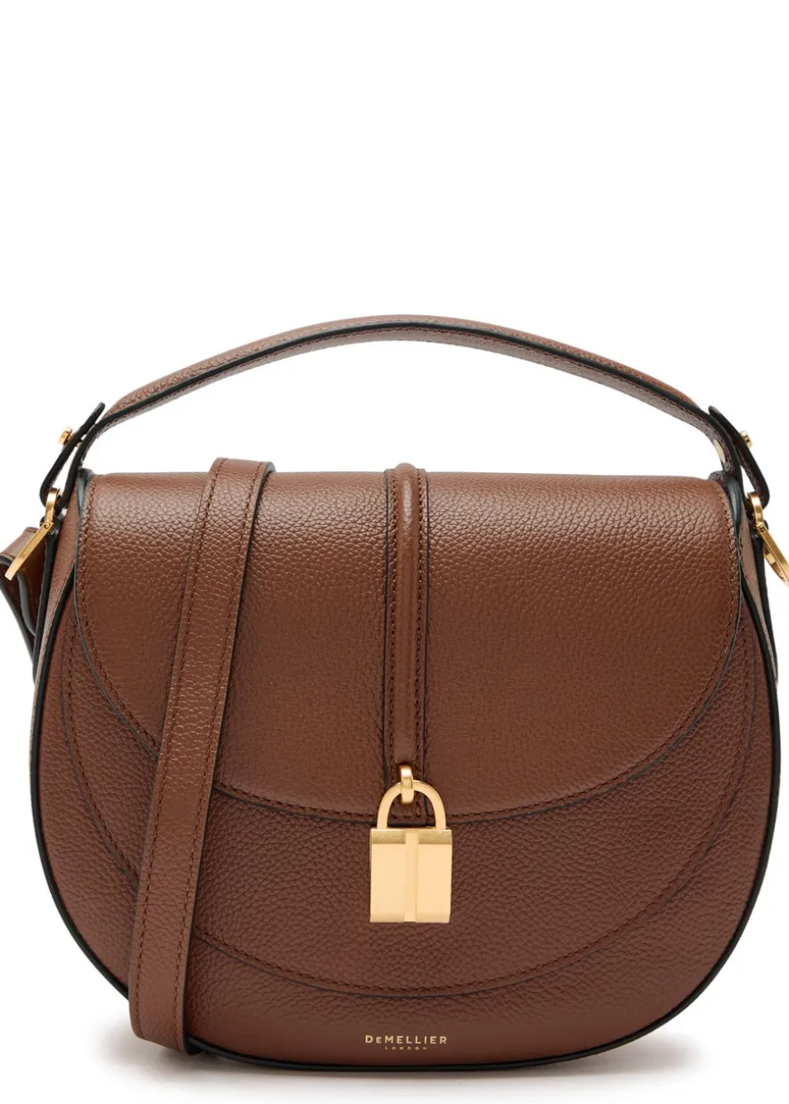 Siena grained leather saddle bag